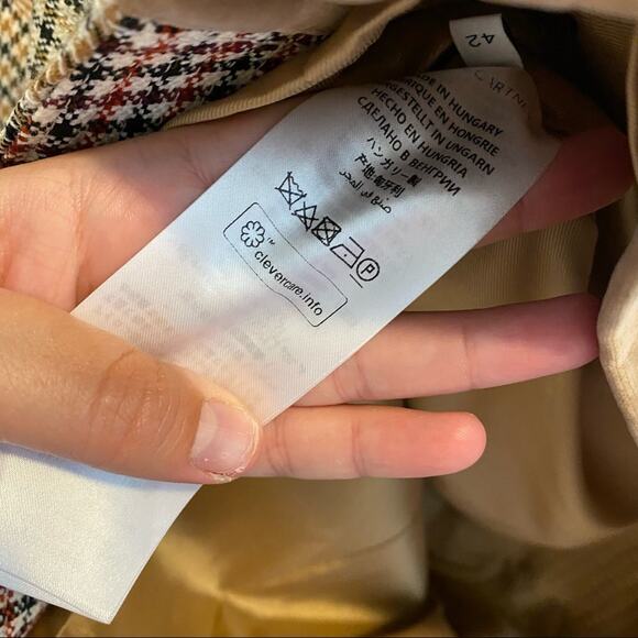 Stella McCartney Brown Plaid Velvet Bustier Mini Dress 42 Small - Picture 12 of 16